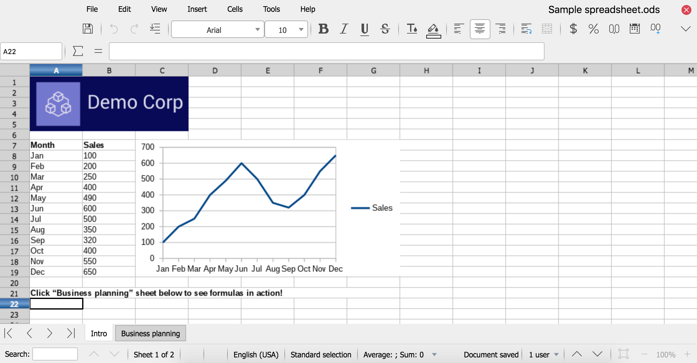 LibreOffice Online Calc скриншоты